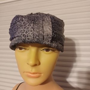 Arden B gray animal print turban one-size